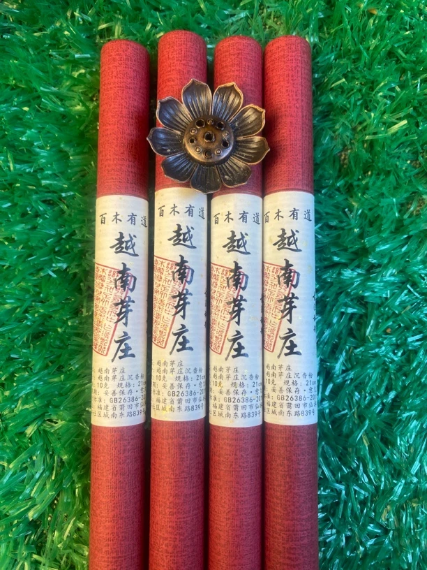 5A越南芽庄沉香4管共40克➕莲花香插