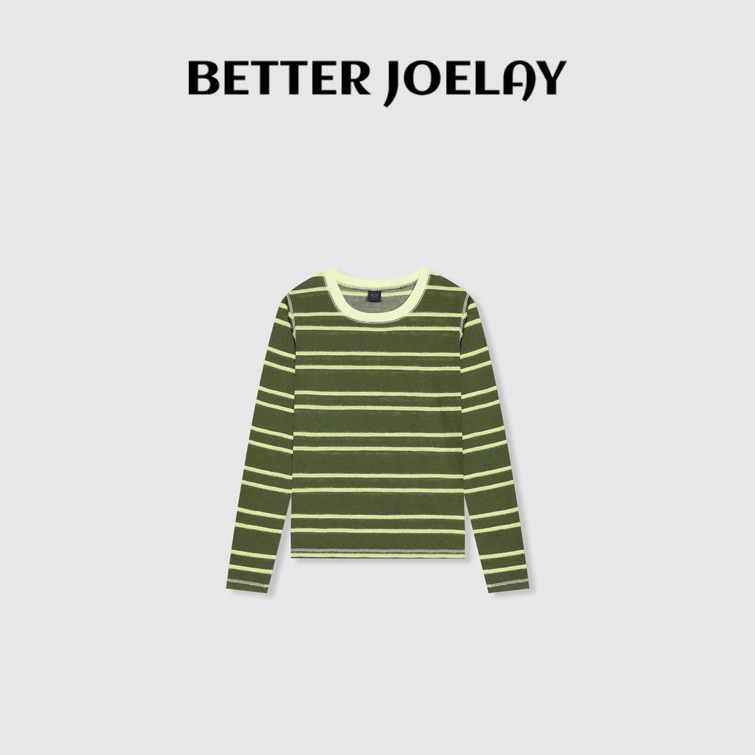 BETTER JOELAY-【青青草原】时尚百搭简约T恤长袖潮流休闲风KH3618