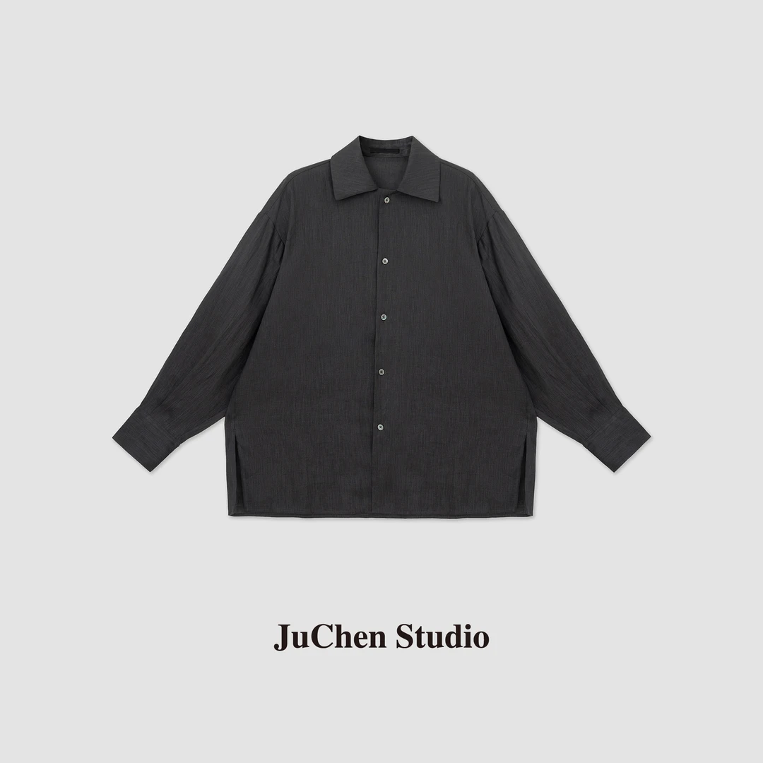 “返濮至简”R0W风老钱JIN口纯亚麻防晒通勤廓形衬衫 SS25049-158