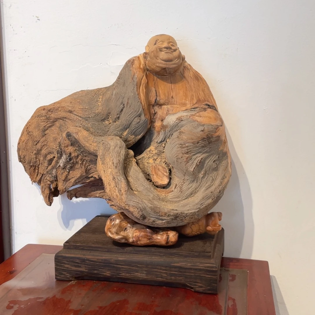 【闪购商品】柏木（崖柏）弥勒摆件