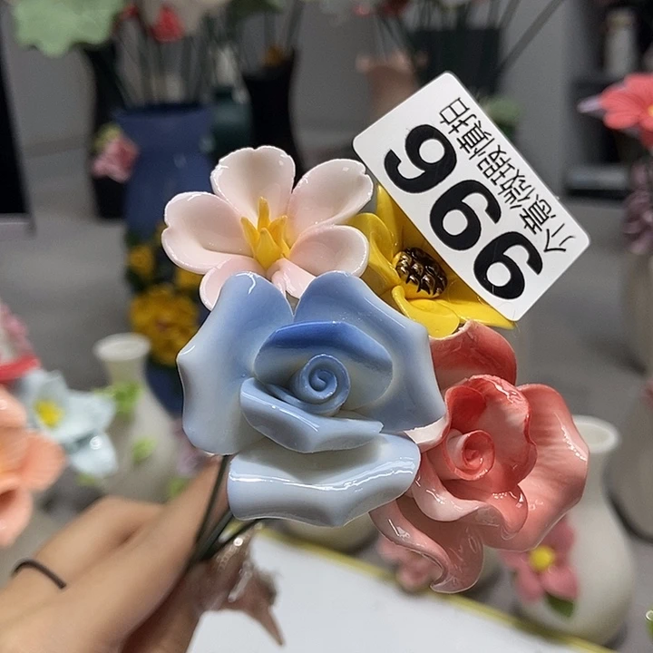 陶瓷纯手工捏花设计