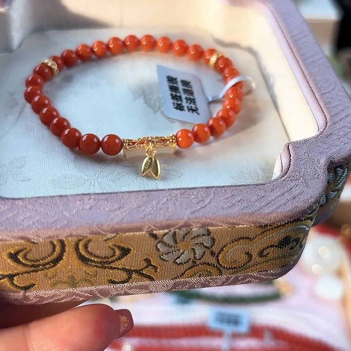 手串银S925镶嵌南红玛瑙