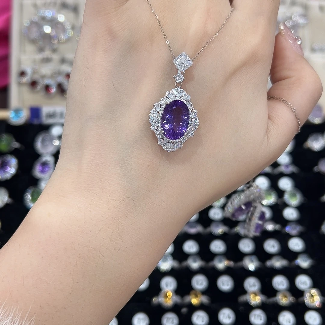 S***戒指紫晶银S925镶嵌