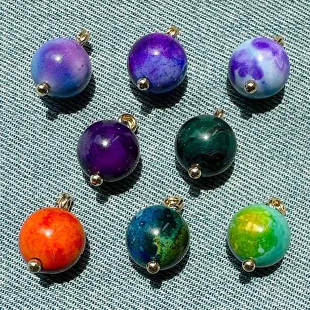 10mm新中式国风星釉圆珠纽扣旗袍盘扣唐装汉服衬衫香云纱真丝扣子