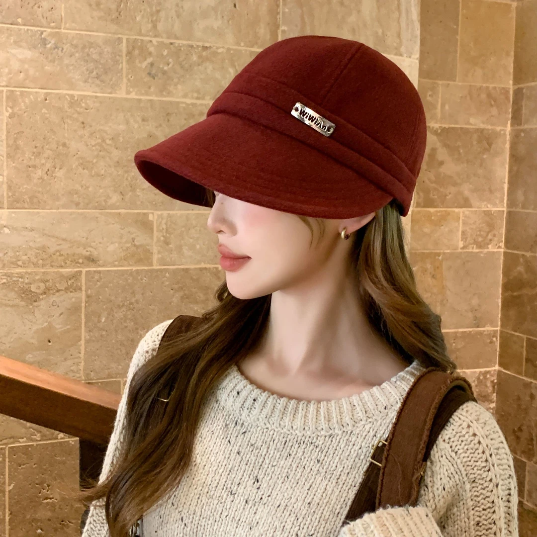 渔夫帽帽子ins轻职风冬季千金风女鸭舌帽时尚韩版