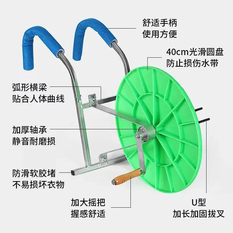 肩背式灌溉浇地水带收卷器喷带卷盘器缠水管收纳架