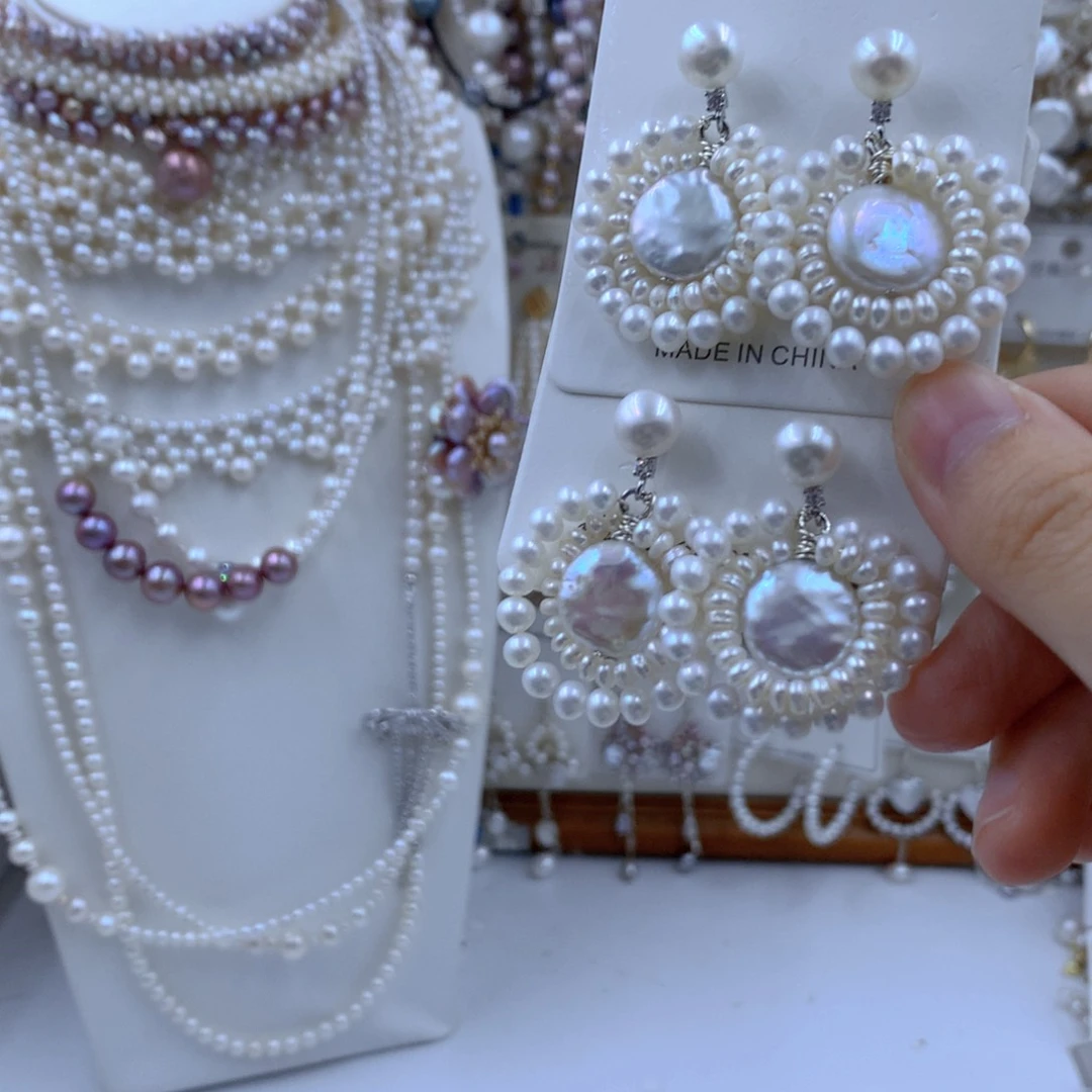 颈饰合金淡水珍珠