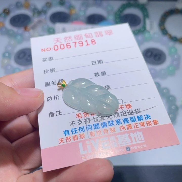 颈饰18K金镶嵌翡翠刘*奇翡翠