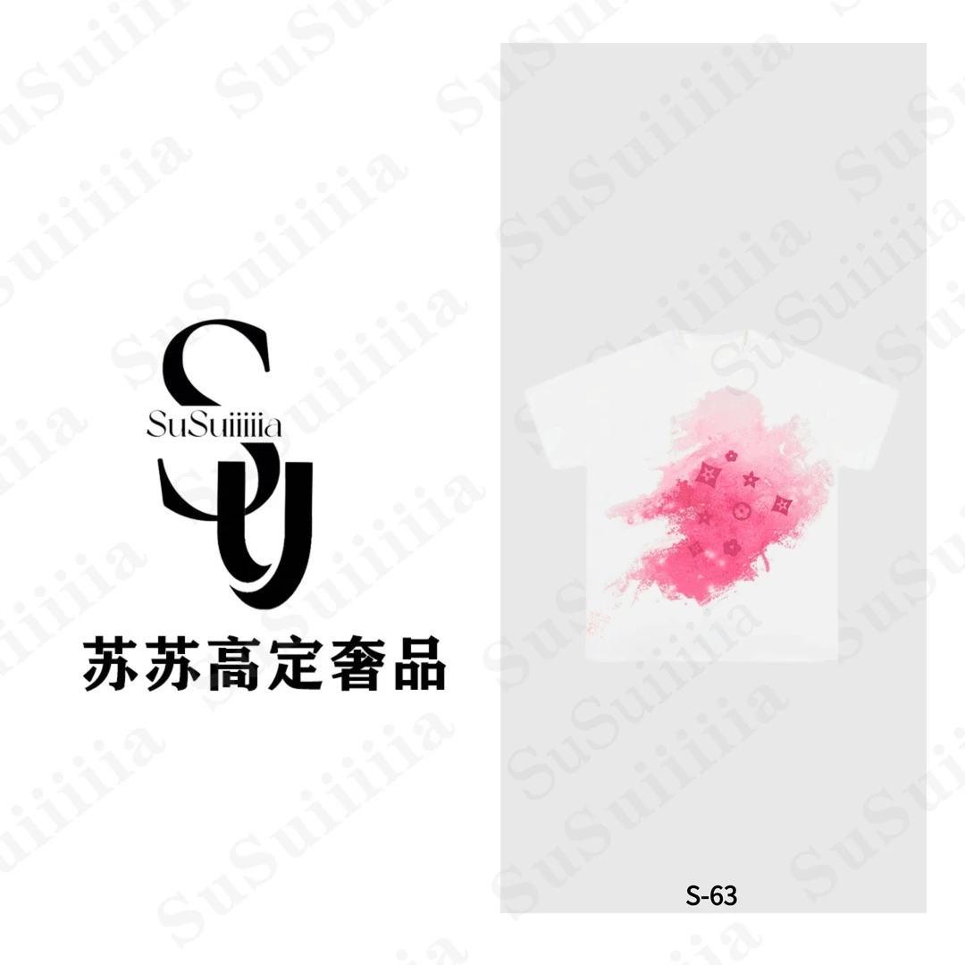 【漫山】夏季新款中式重工烫钻印花短袖T桖63号