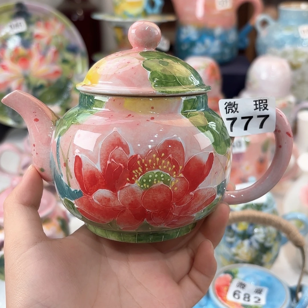 景德镇手绘高温釉下彩陶瓷茶具