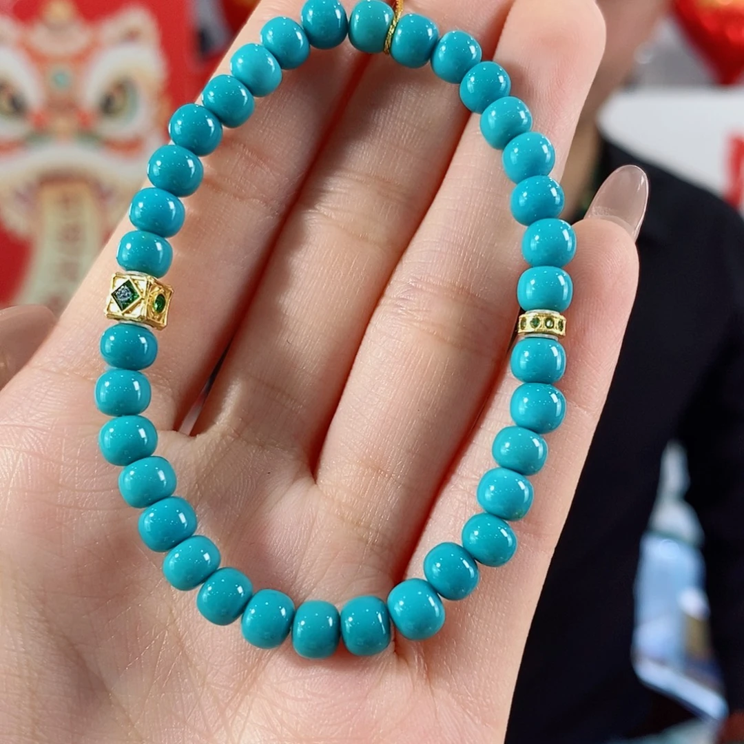 绿松石18K金镶嵌珠宝奇石