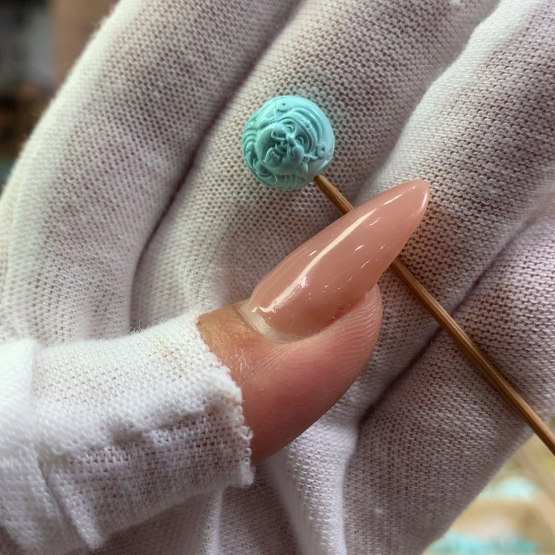 绿松石未镶嵌挂件