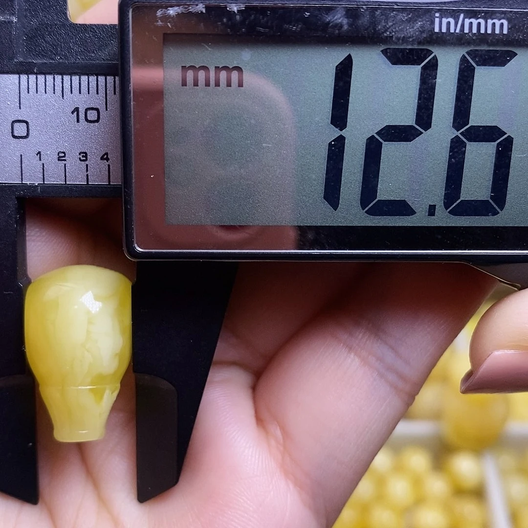 裸石琥珀未镶嵌蜜蜡三通