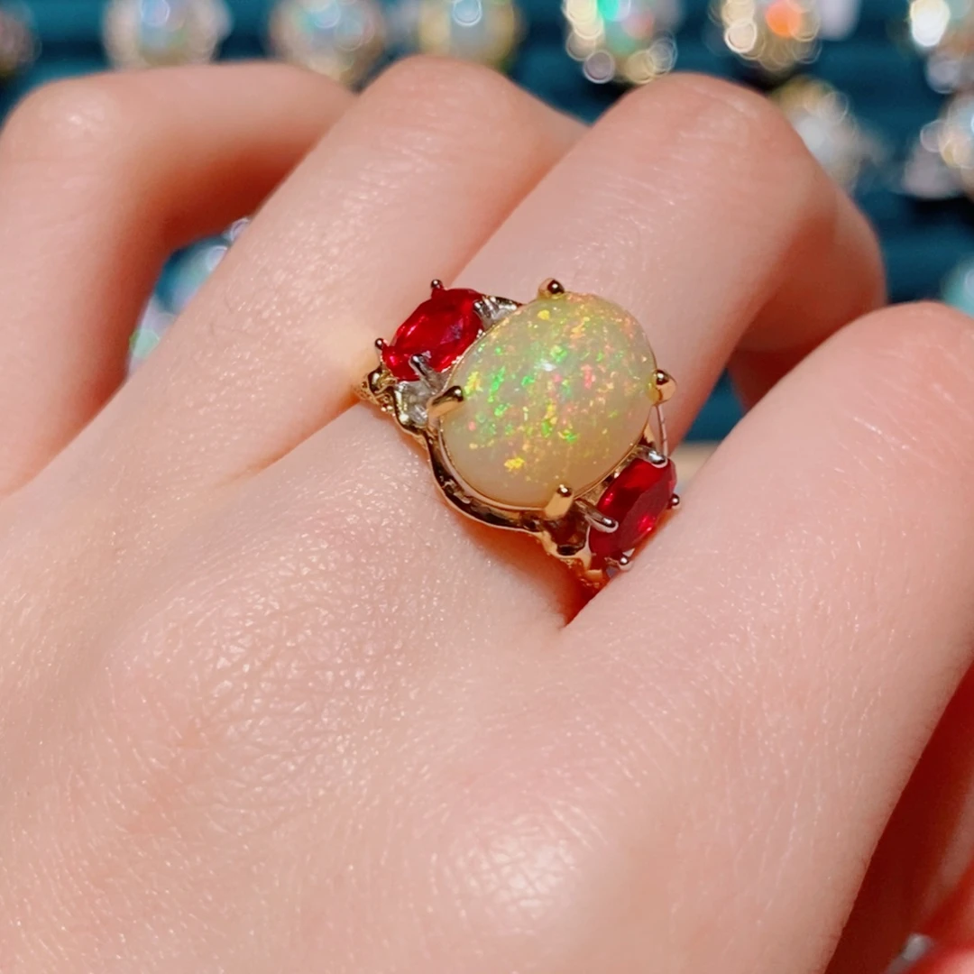 欧泊欧泊戒指银S925镶嵌