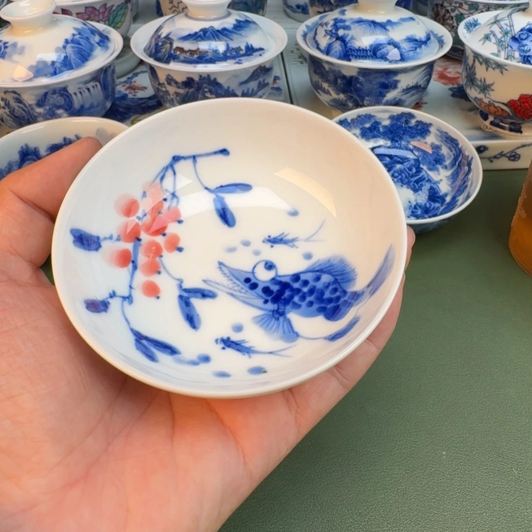 陶纯手工纯手绘茶具石头381