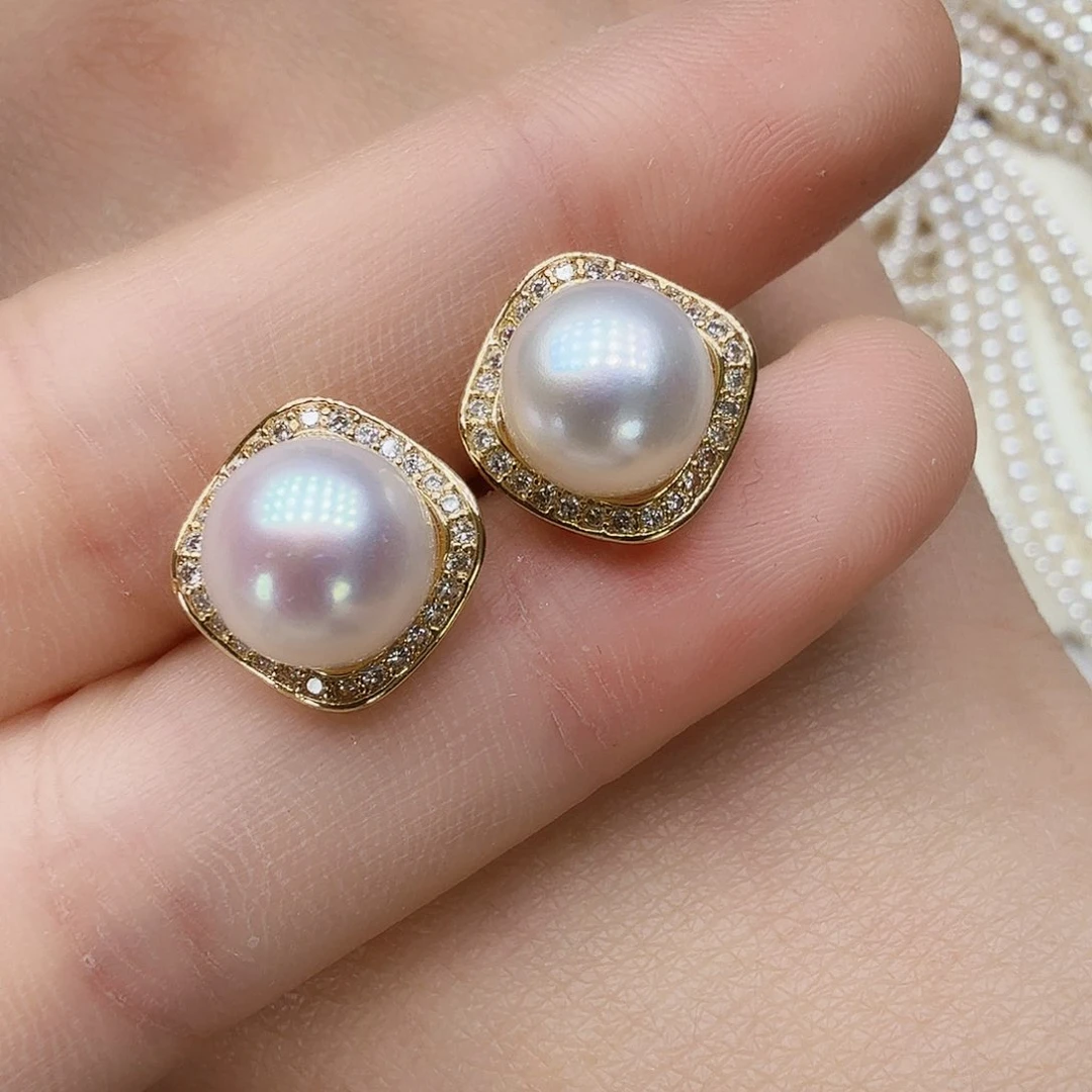 未镶嵌淡水珍珠耳饰