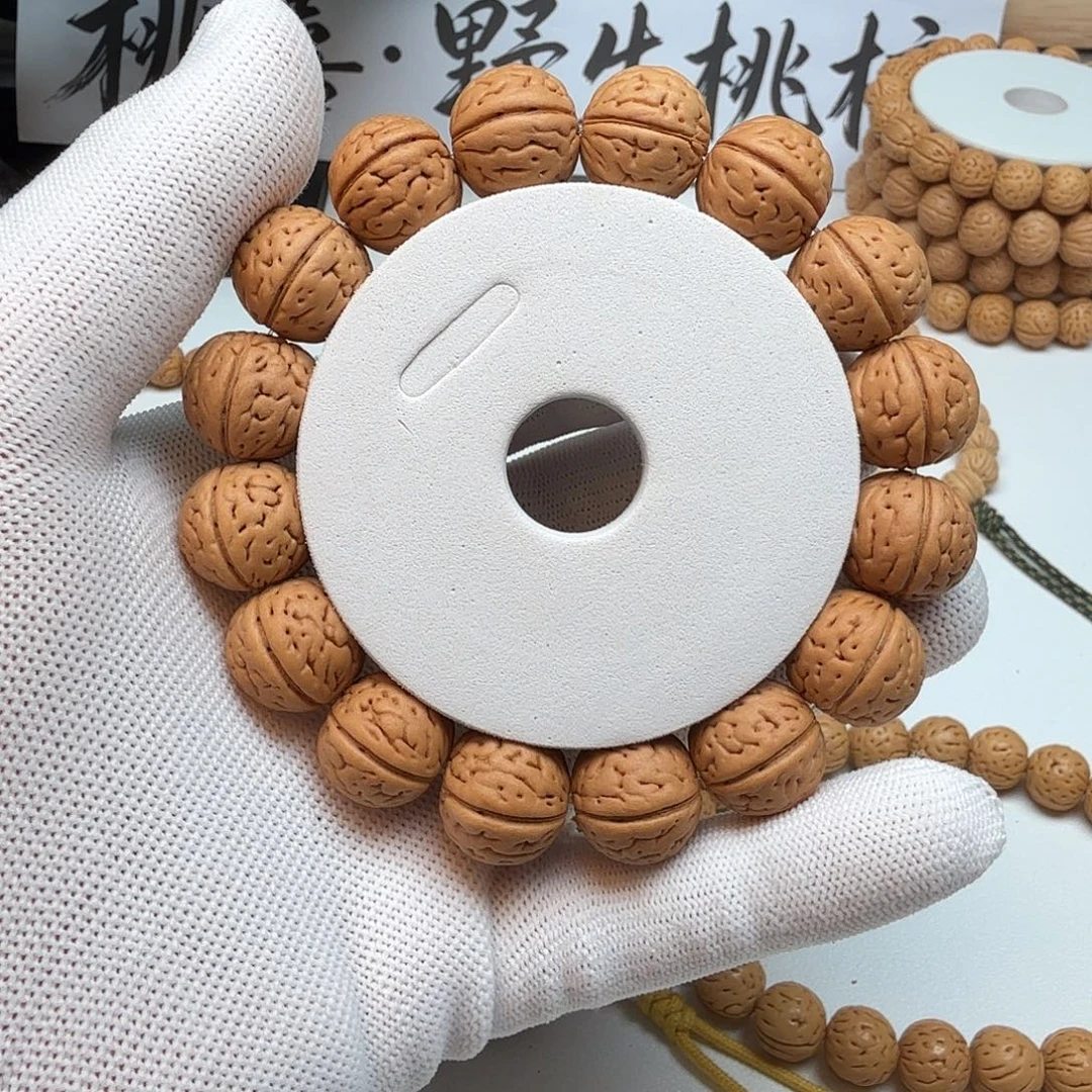 蓟***哥桃核手串17野生桃核