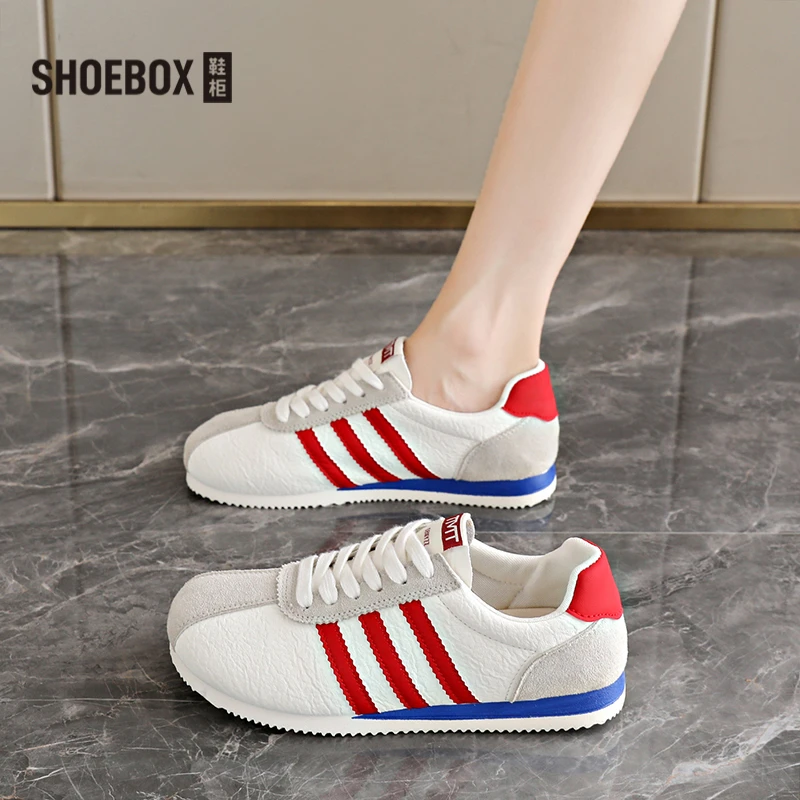 SHOEBOX鞋柜复古阿甘鞋女2025新款爆款软底舒适时尚休闲运动鞋女