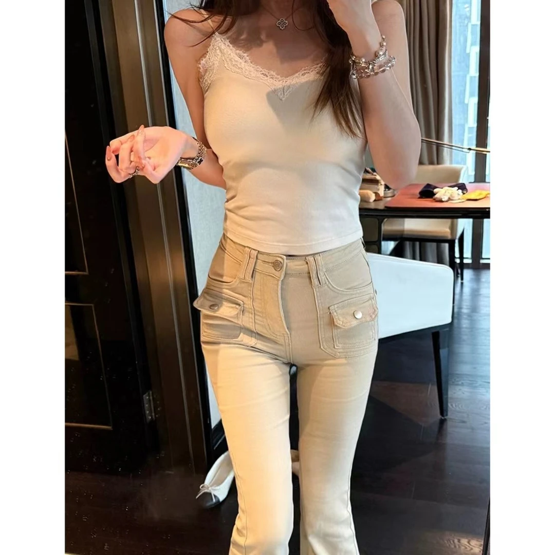 睿夕【 秘语系列】蕾丝吊带修身紧身性感背心