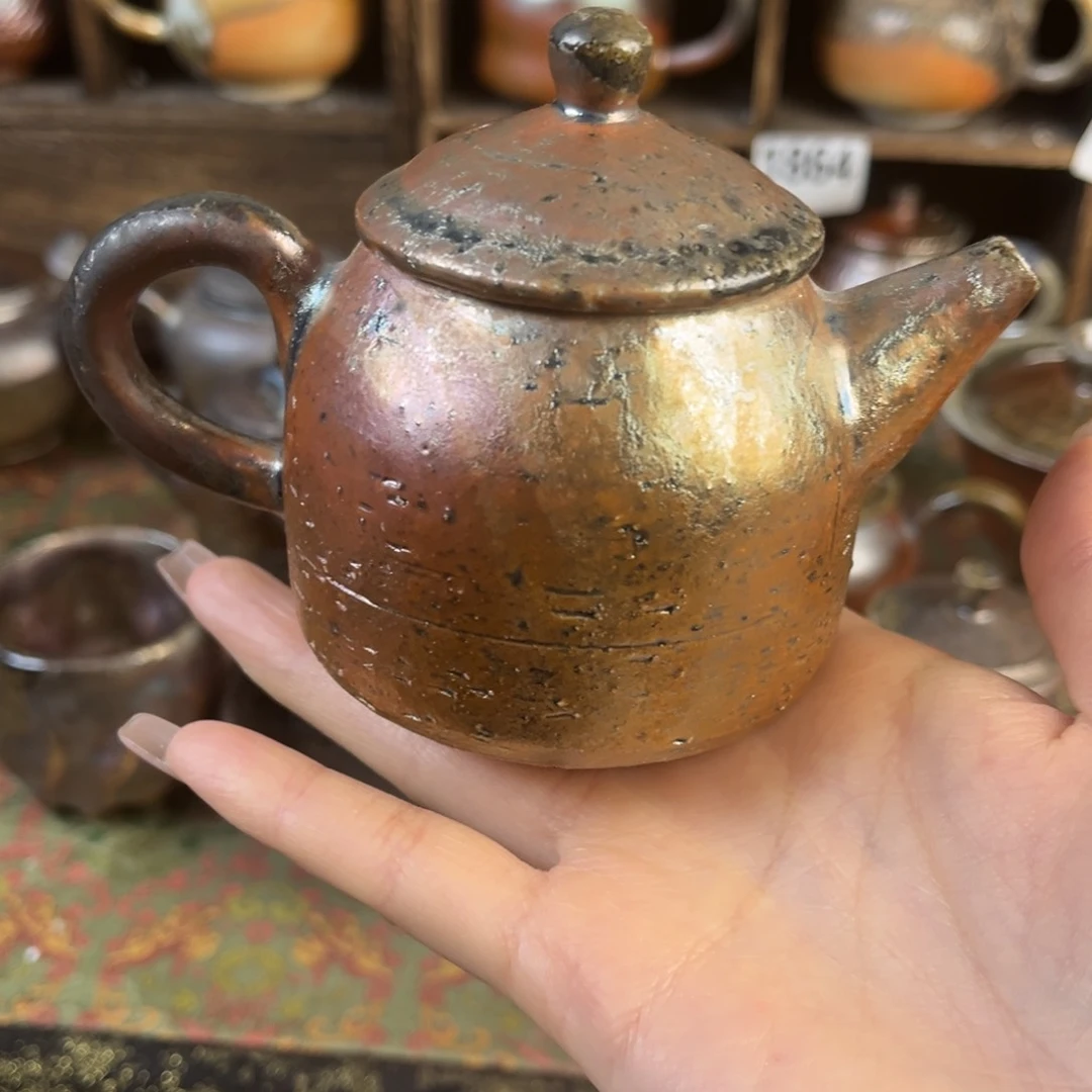 杯柴烧茶器粗陶壶