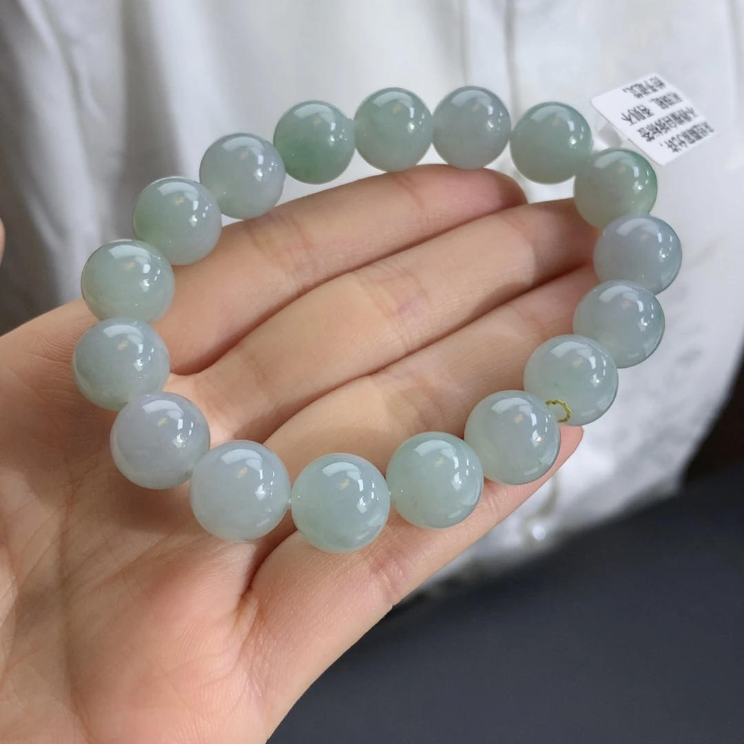 未镶嵌手串翡翠卡11.9冰润蓝底