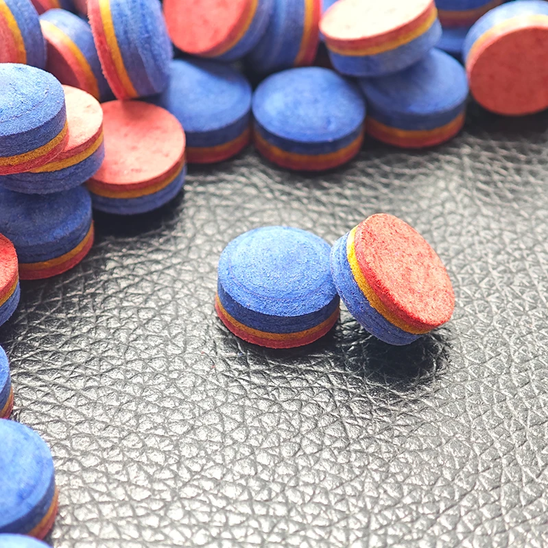 【粉丝福利】彩虹皮头台球杆枪头多层中性大头杆皮头耐用台球杆皮头