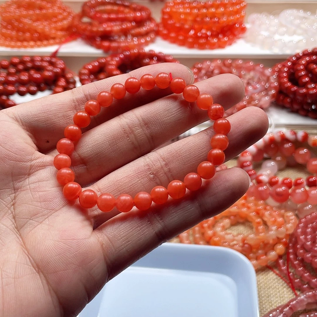 南红玛瑙未镶嵌手链