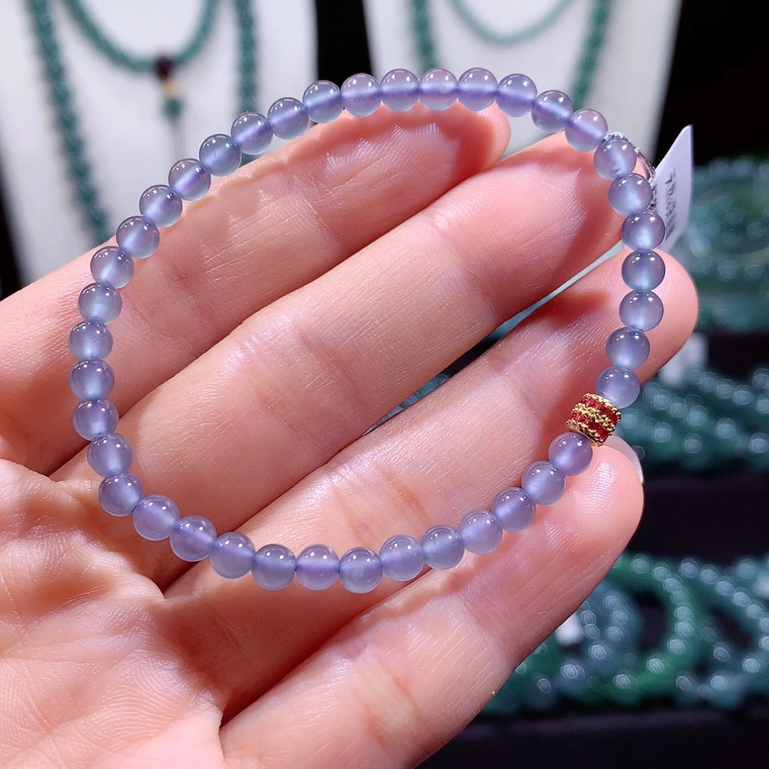 翡翠未镶嵌手链天然a货翡翠手串4.5mm