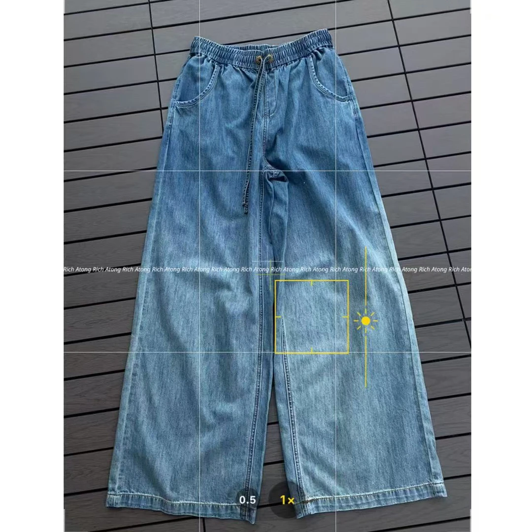 atong/阿彤-【太阳花】-2025 松弛慵懒极简欧货渐变休闲裤0529-05