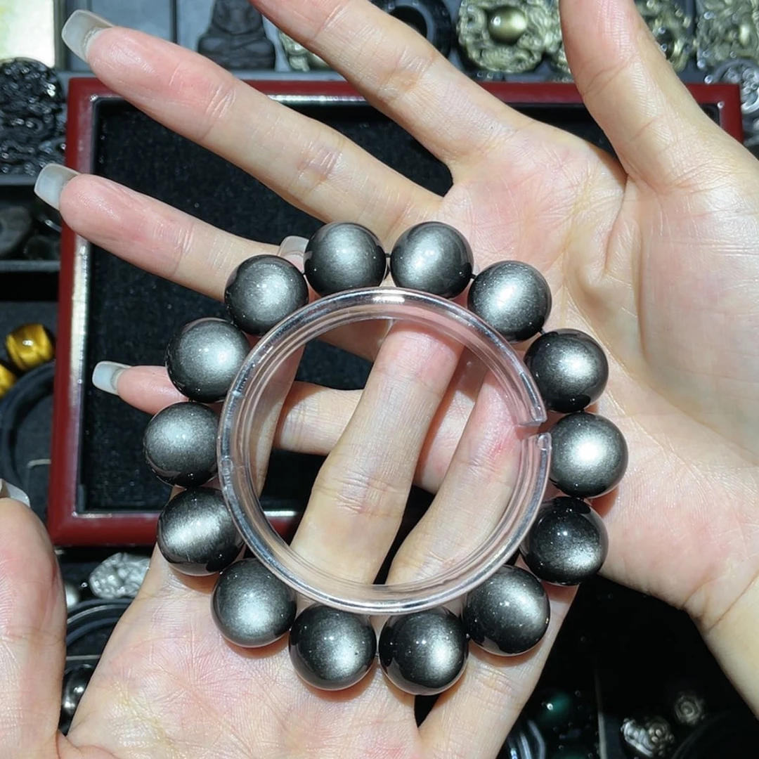 【闪购商品】未镶嵌黑曜岩手链小*人