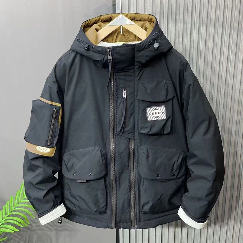 88606【清货】冬季户外连帽保暖面包服休闲百搭宽松加厚抗寒外套