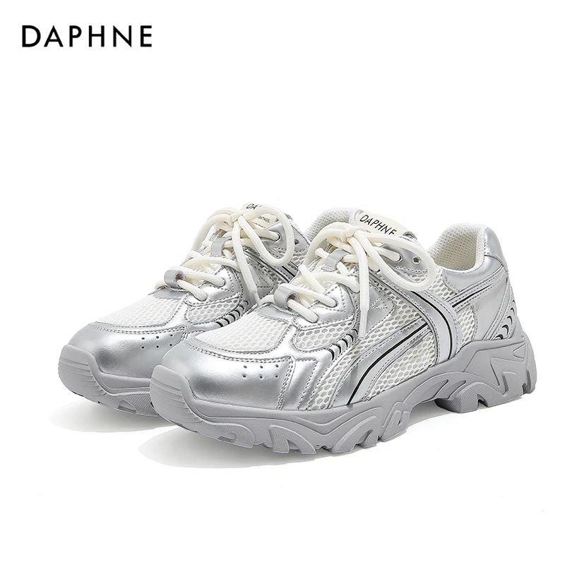 Daphne/达芙妮时尚百搭休闲增高女鞋增高德训鞋25秋季新款德训鞋