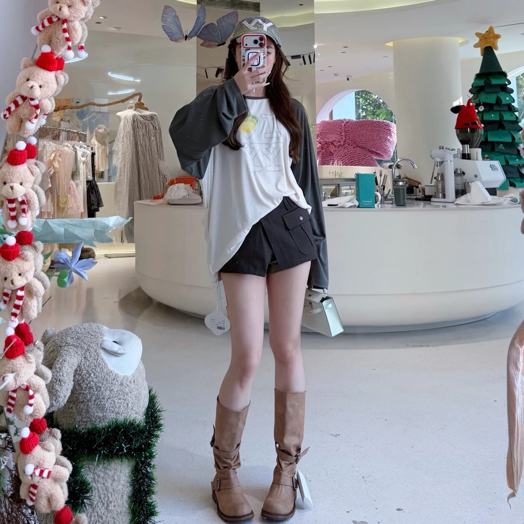 OPENYY 26PS露营风迷你裙两件套