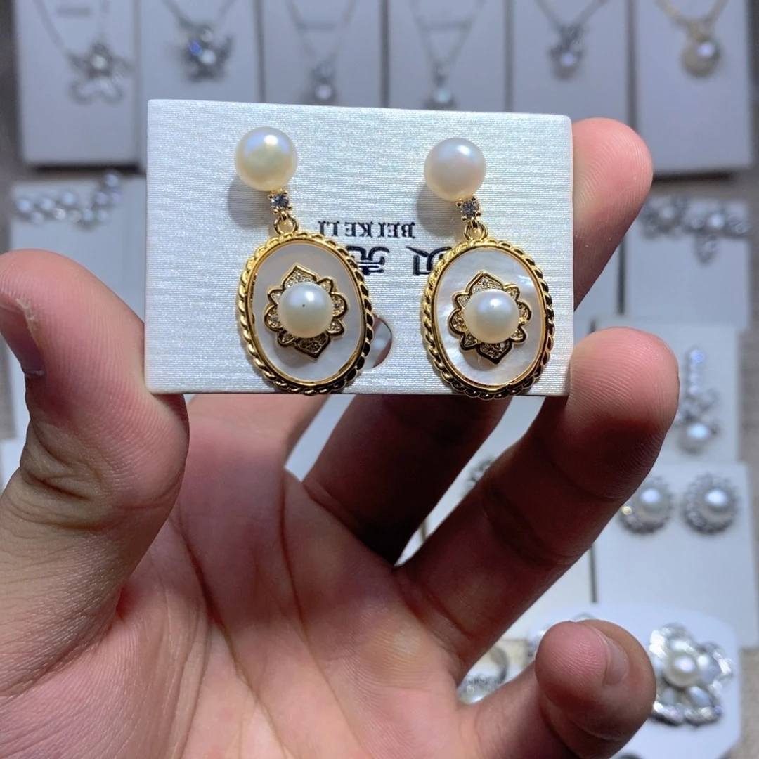 未镶嵌耳饰淡水珍珠