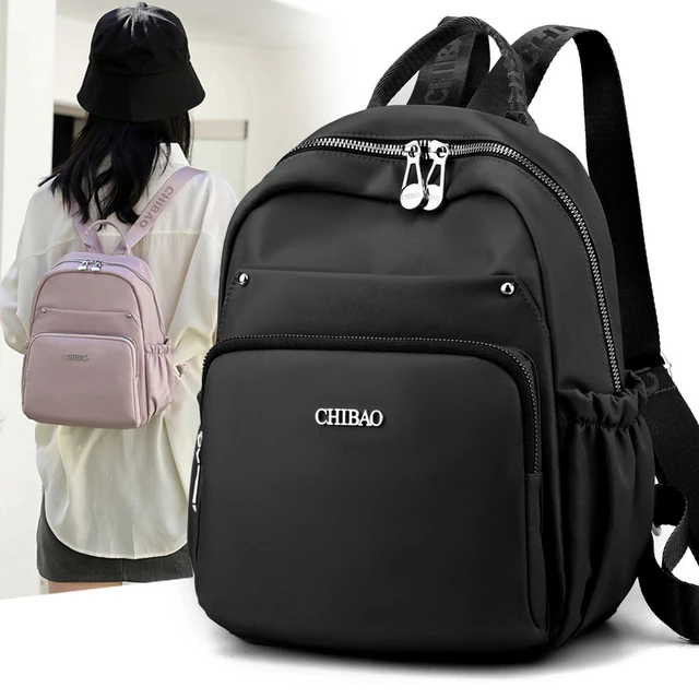 双肩包女背包新款时尚防水牛津布百搭休闲通勤女士帆布旅游书包包