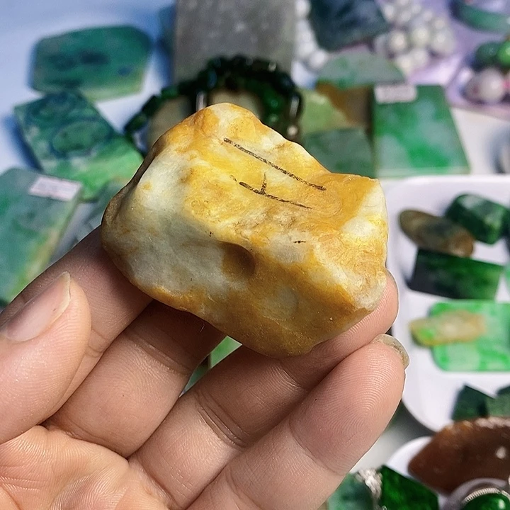 翡翠散珠天然翡翠A货挂件