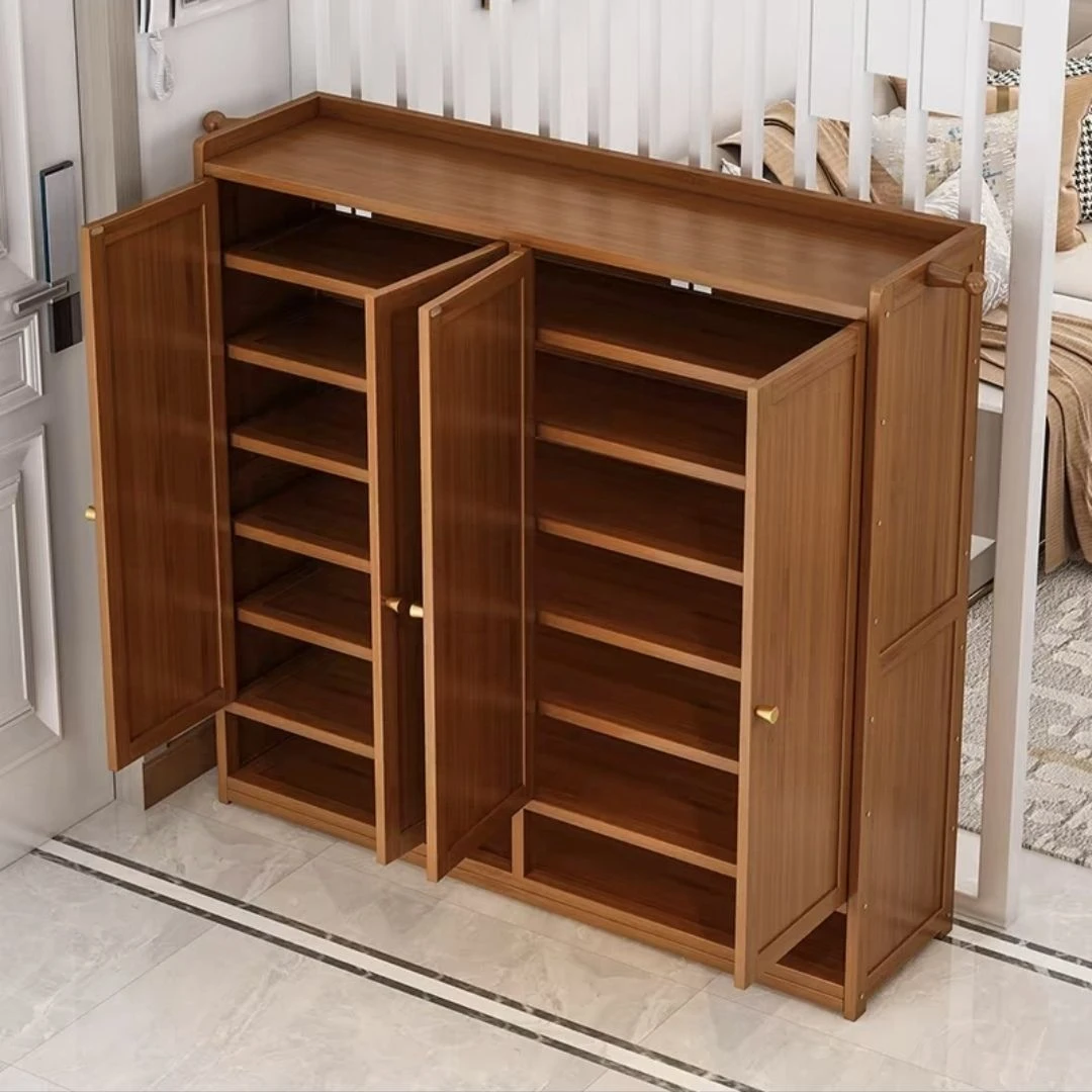 鞋柜门口楼道走廊分层隔板落地立式封闭式防尘柜门大容量储物柜