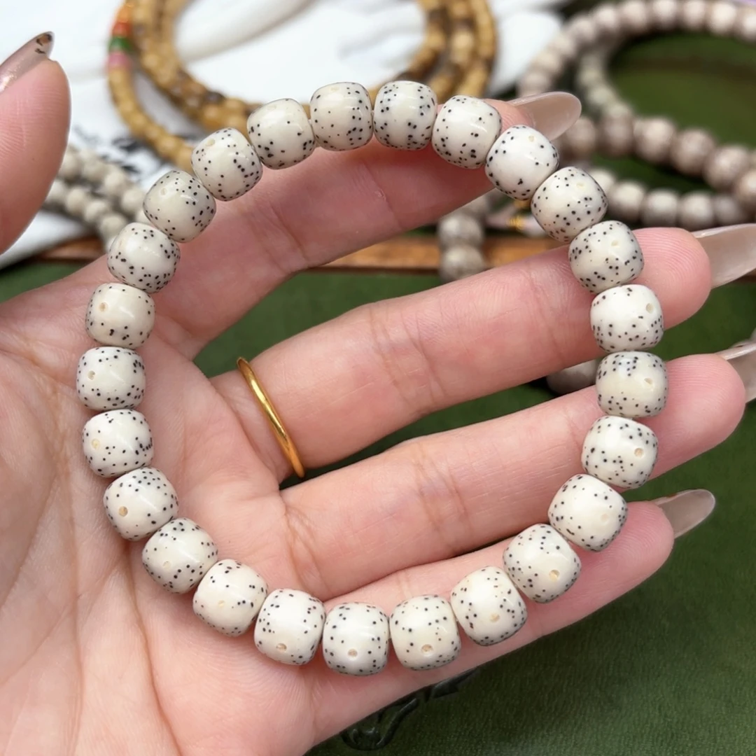 手串星月菩提8*9老型❗️月朗星稀❗️白玉糯冰石玉料❗️