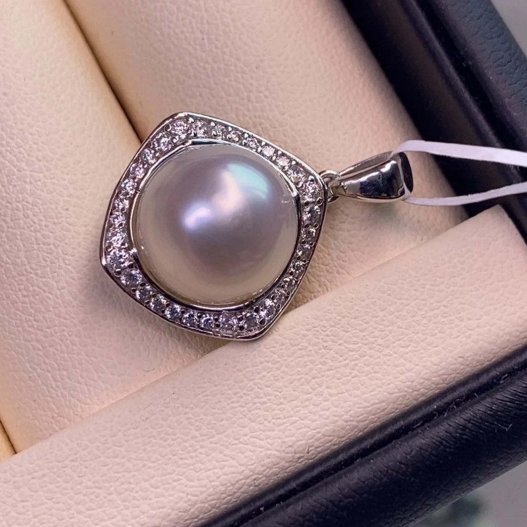 颈饰银S925镶嵌海水珍珠