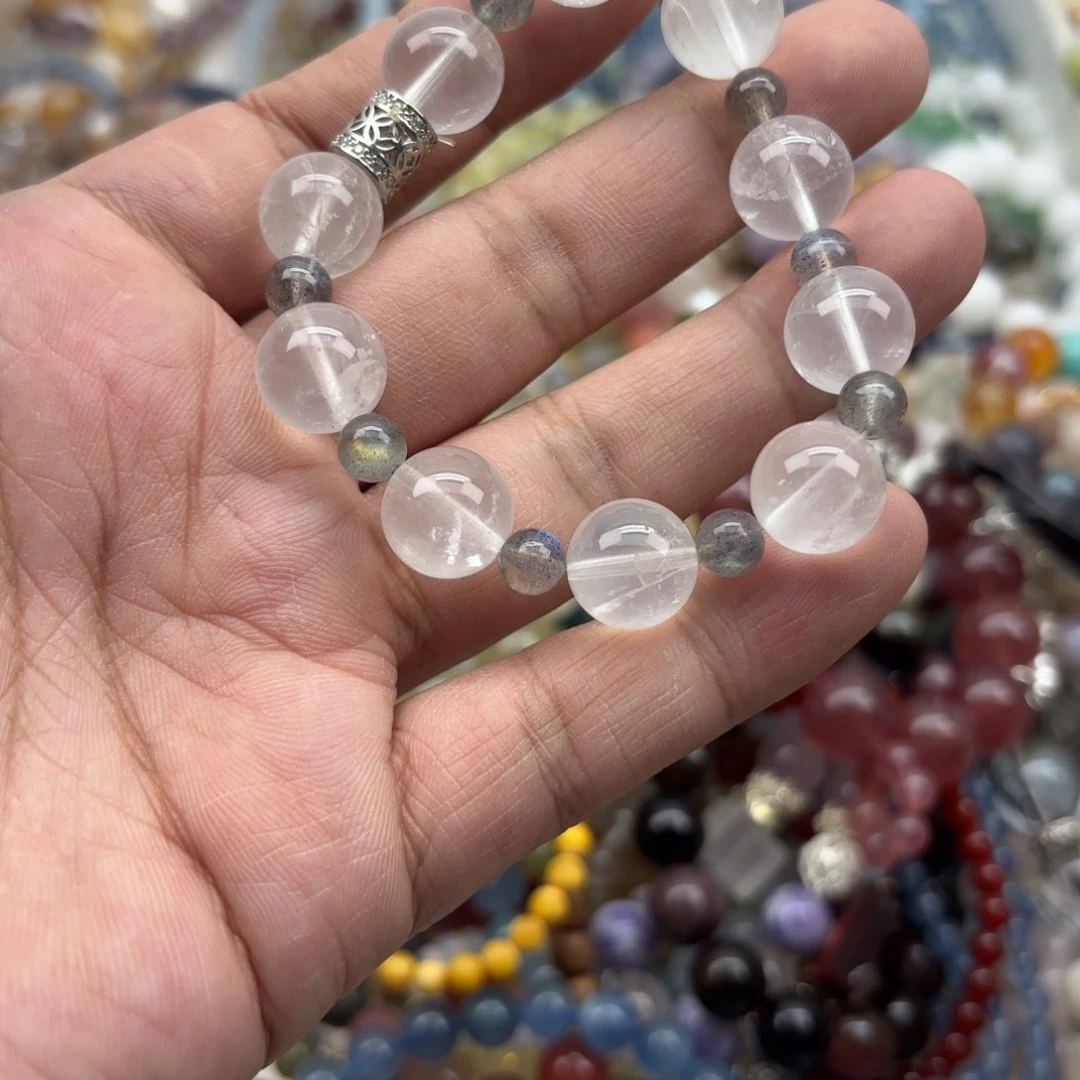 水晶手链银S925镶嵌