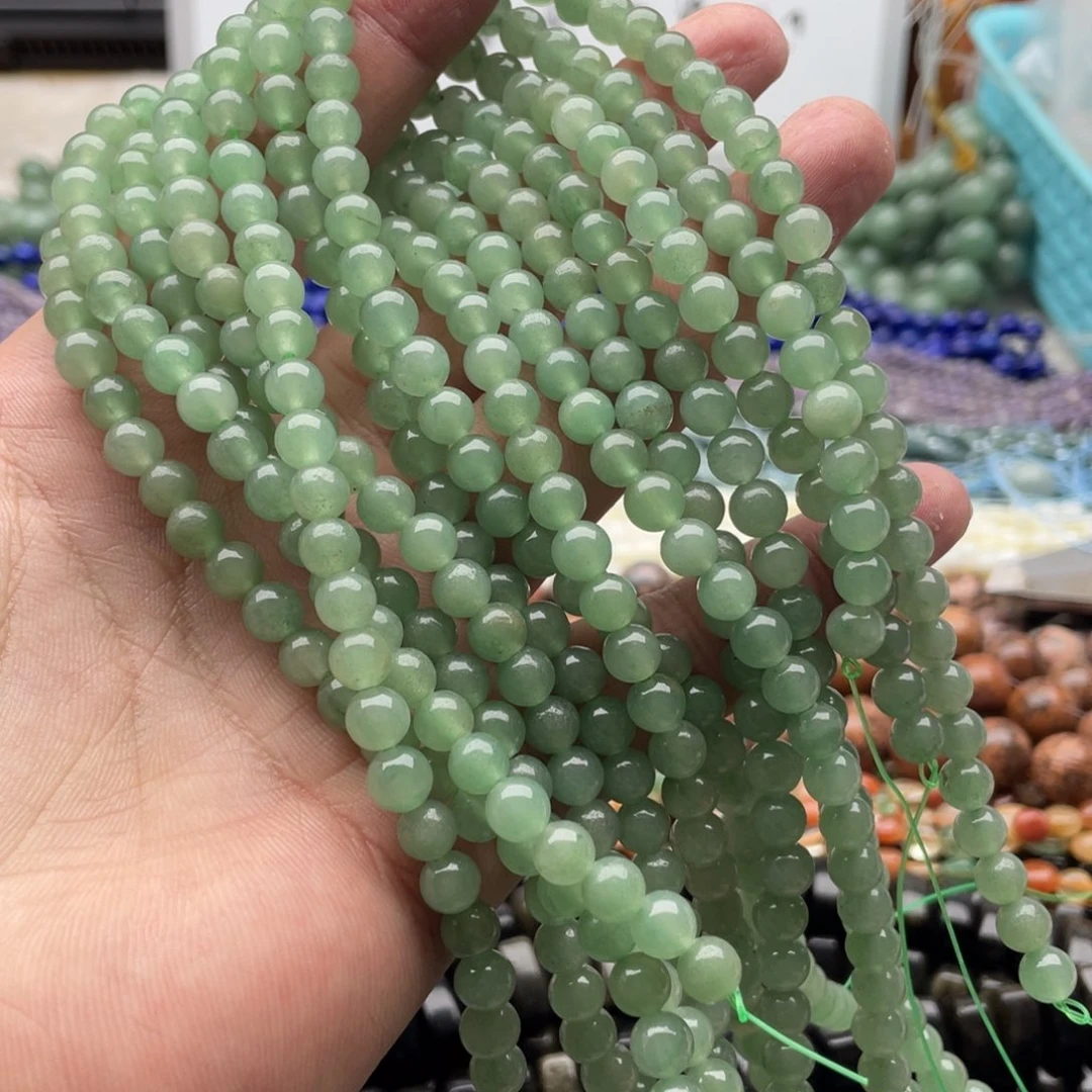 玛瑙/玉髓合金珠宝半成品两条装卡6mm东陵玉圆珠