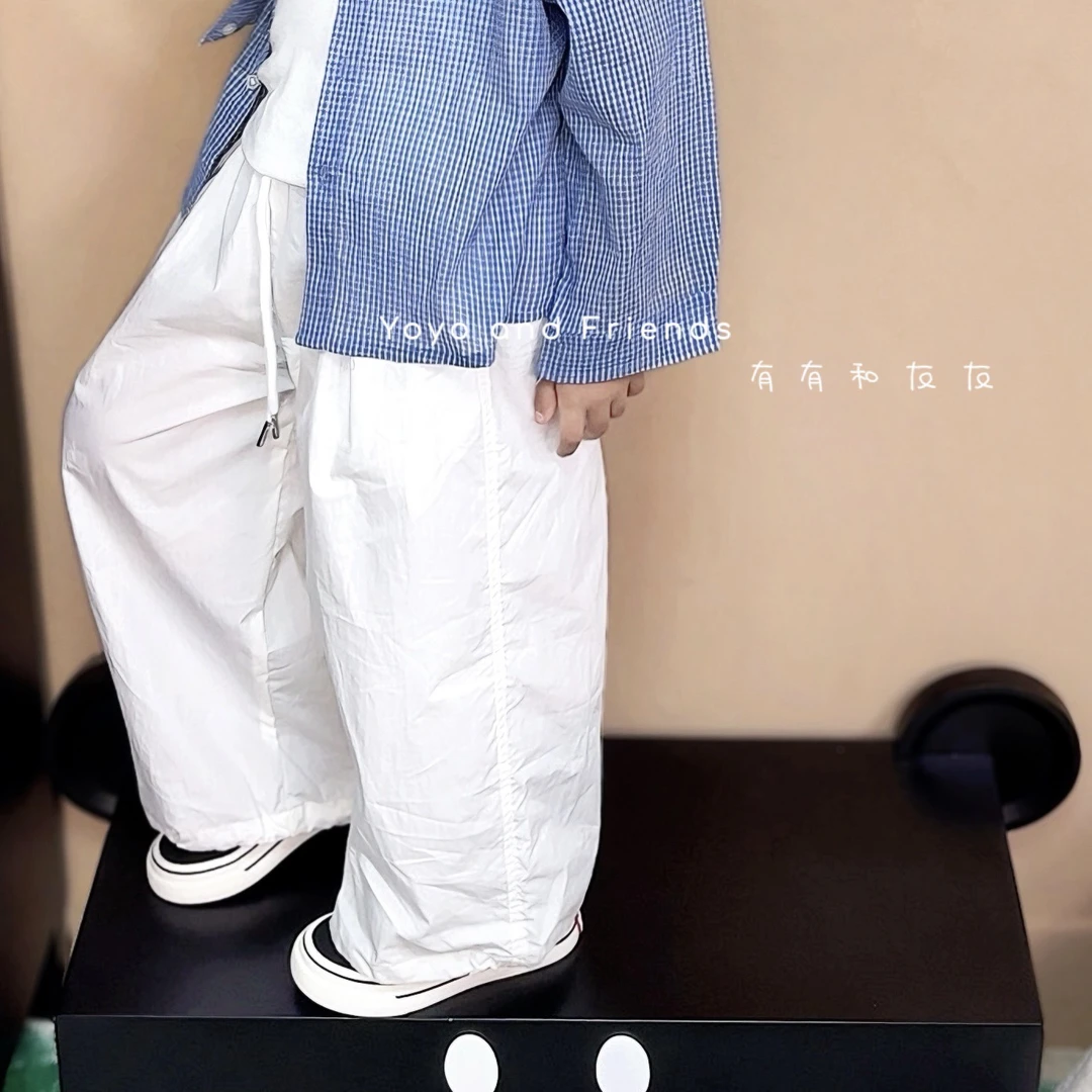 有有家·儿童高品质夏款韩系超百搭设计感慵懒风休闲纯色防蚊长裤