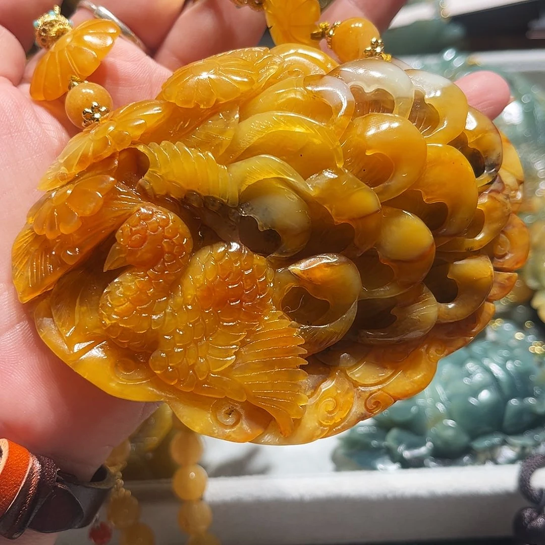 岫玉未镶嵌毛衣链