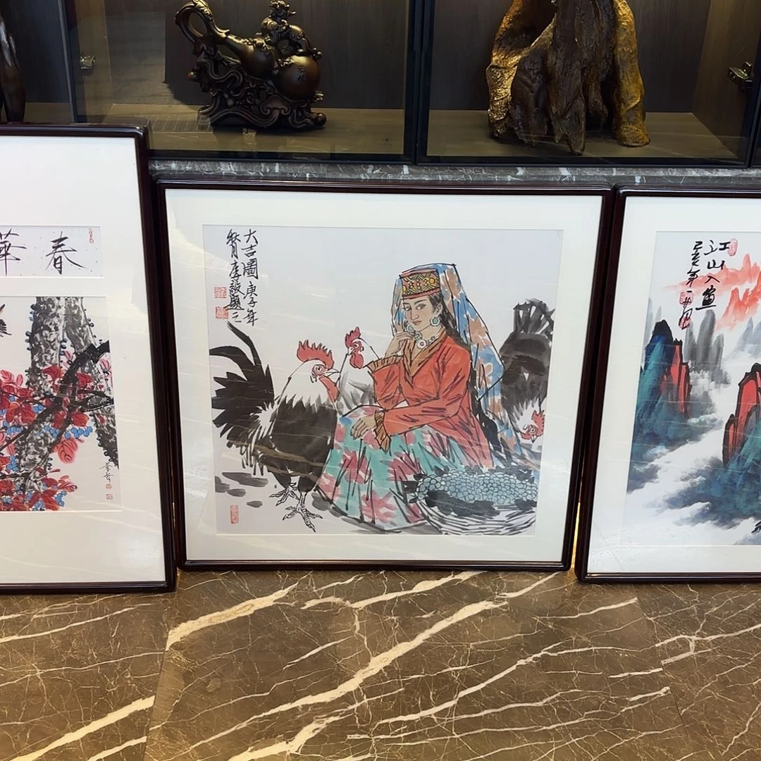 鹿***鸣横款精品书画作品欣赏