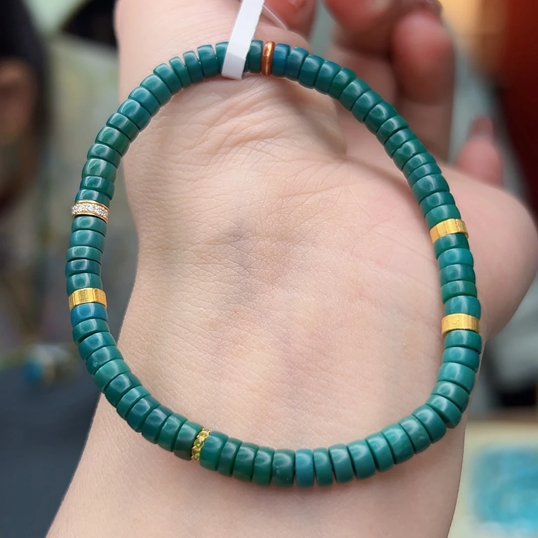 绿松石珠宝奇石18K金镶嵌