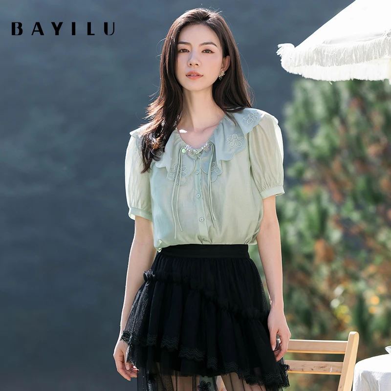 【瑶瑶】芭依璐气质法式时尚衬衫 86C0039