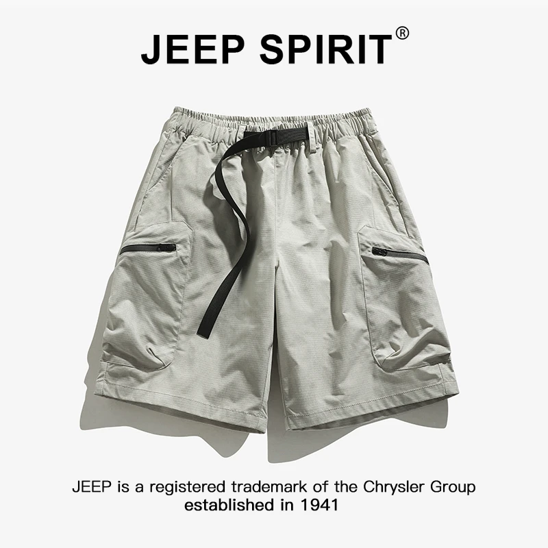 JEEPSPIRIT吉普工装短裤男款夏季2025新款宽松外穿运动休闲五分裤