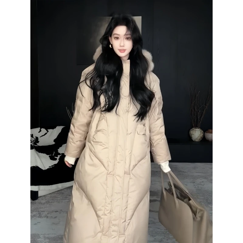 老钱风高级感洋气加厚外套女款冬季2025新款宽松连帽保暖百搭开衫