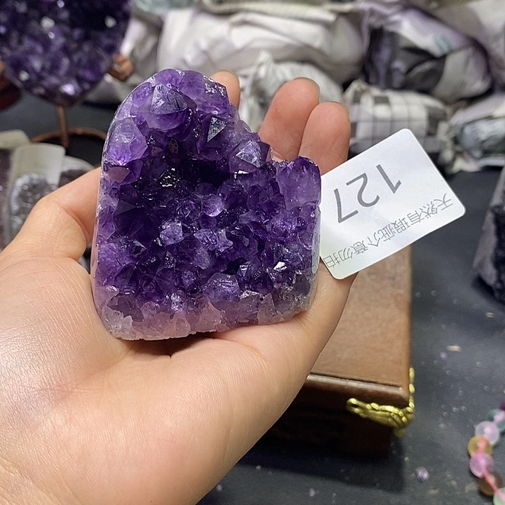 紫晶珠宝半成品未镶嵌