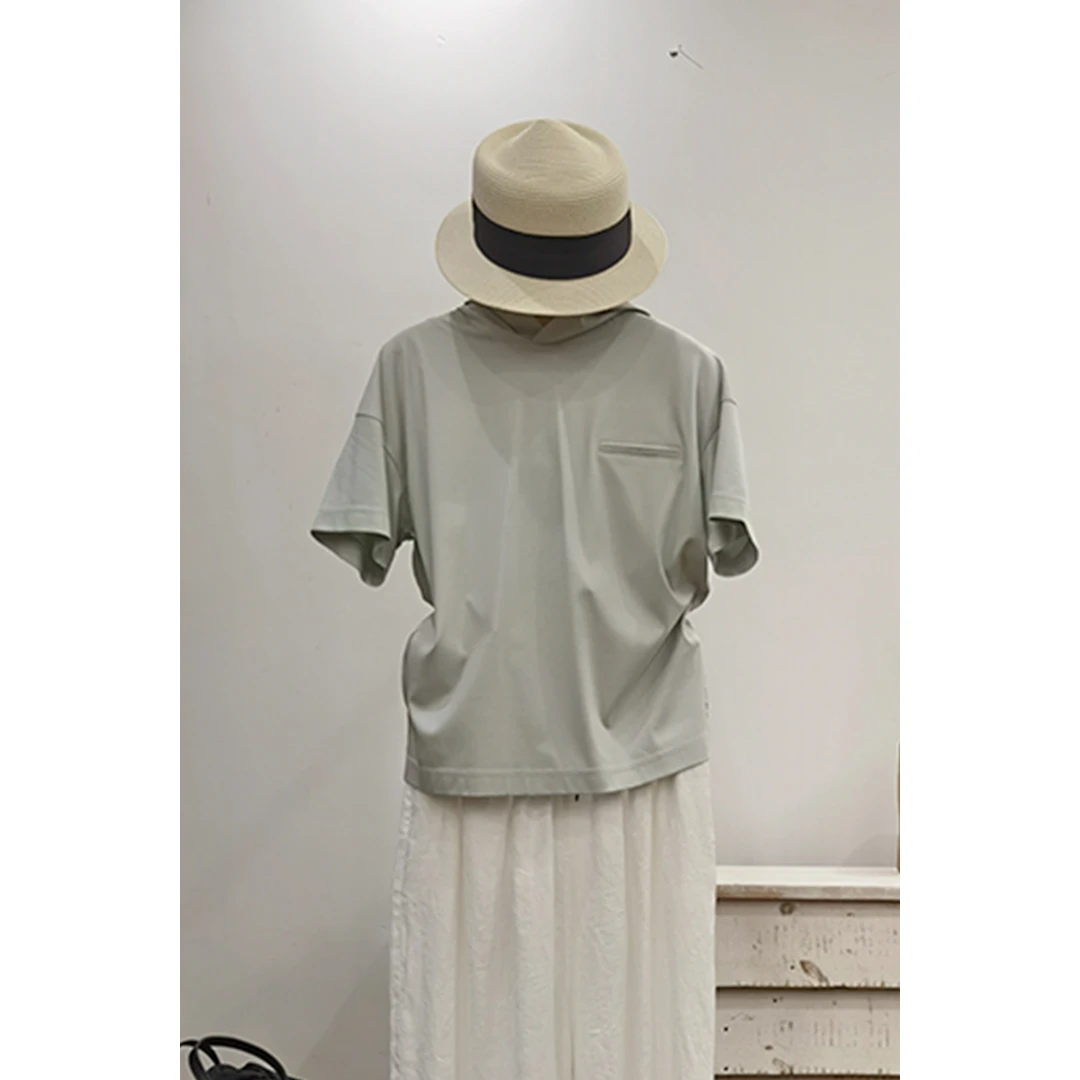女装瑕疵品16322130纯色通勤百搭休闲宽松连帽短袖夏天女款